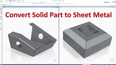 how to convert normal part to sheet metal|convert solid part to sheet metal.